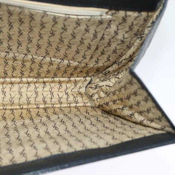 SAINT LAURENT Clutch Bag Leather Black Auth - Picture 11 of 15